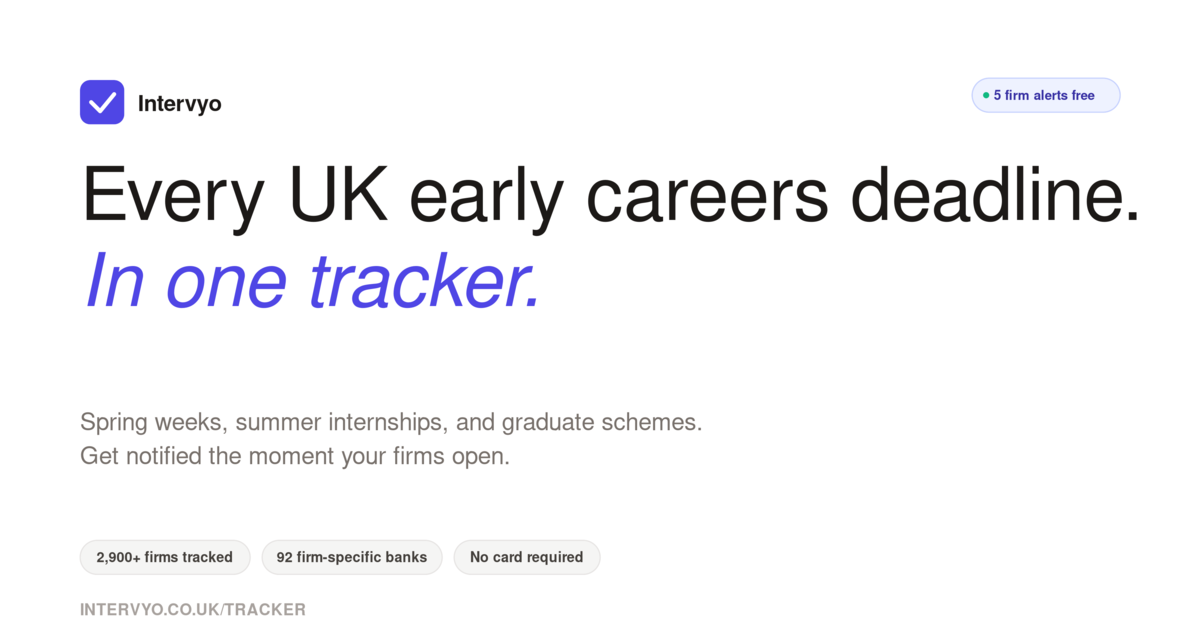 UK Consulting Graduate Scheme Tracker 2027: Deadlines